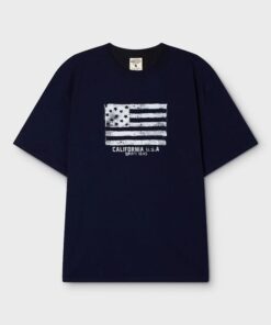 WHOAU Áo thu Unisex American Flag Printing T-shirt_WHRPG2407U-1778828596